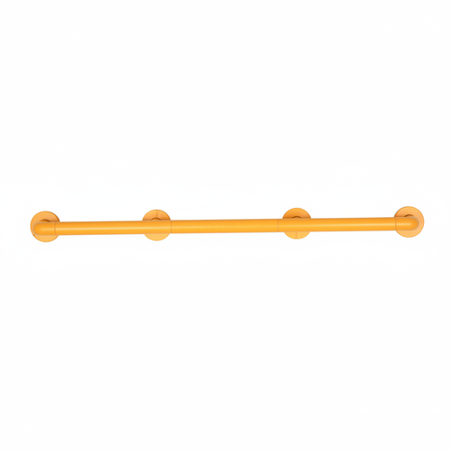Straight Grab Bar with Middle Support - White Background